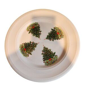 Vintage Oneida Christmas Tree Platter 12" Ceramic Holiday Design